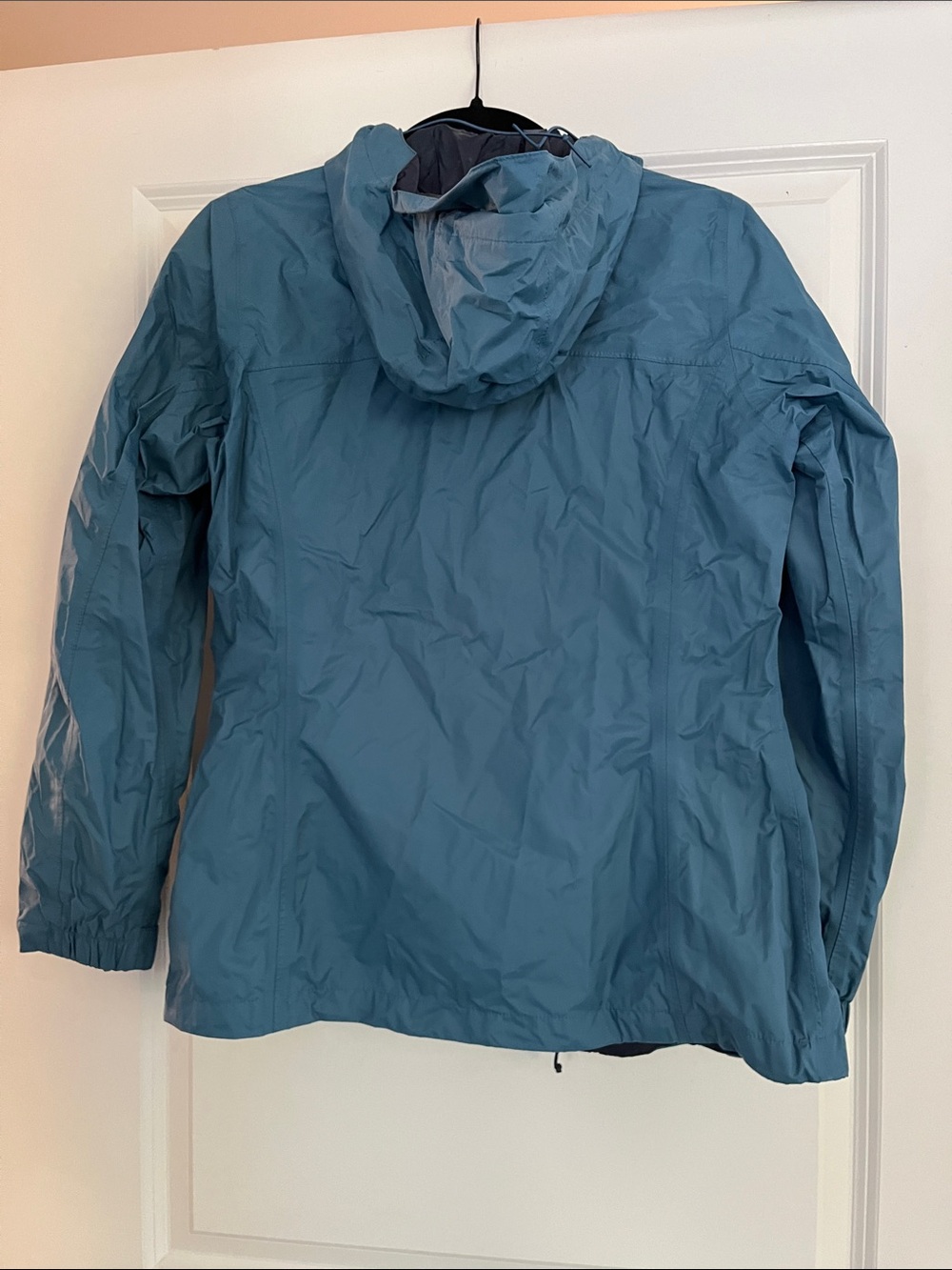 Columbia Blue Teal Hooded Rain Jacket - Picture 3 of 3